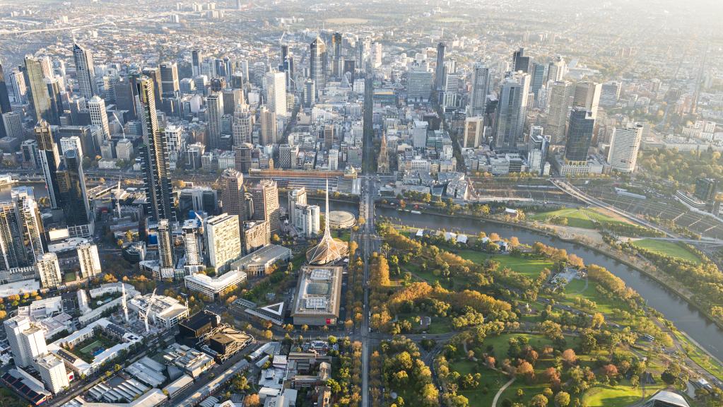 Melbourne City Aerial View